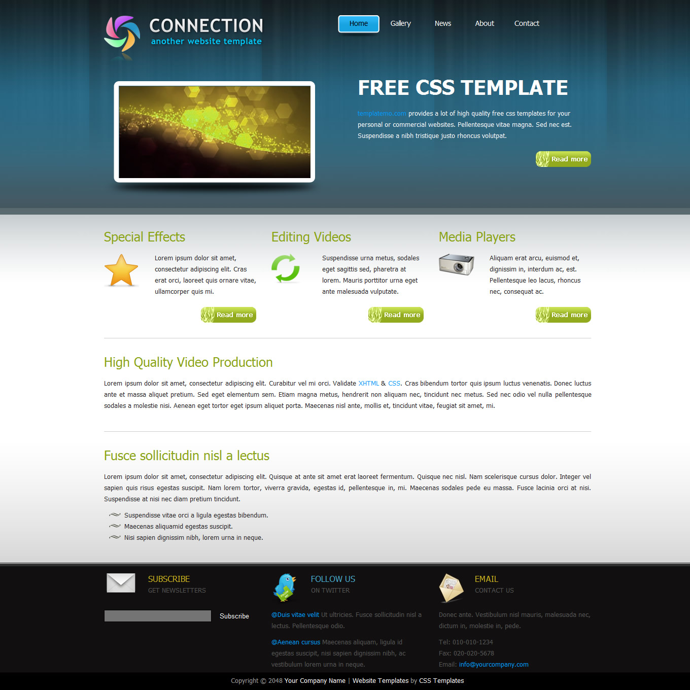 website template html