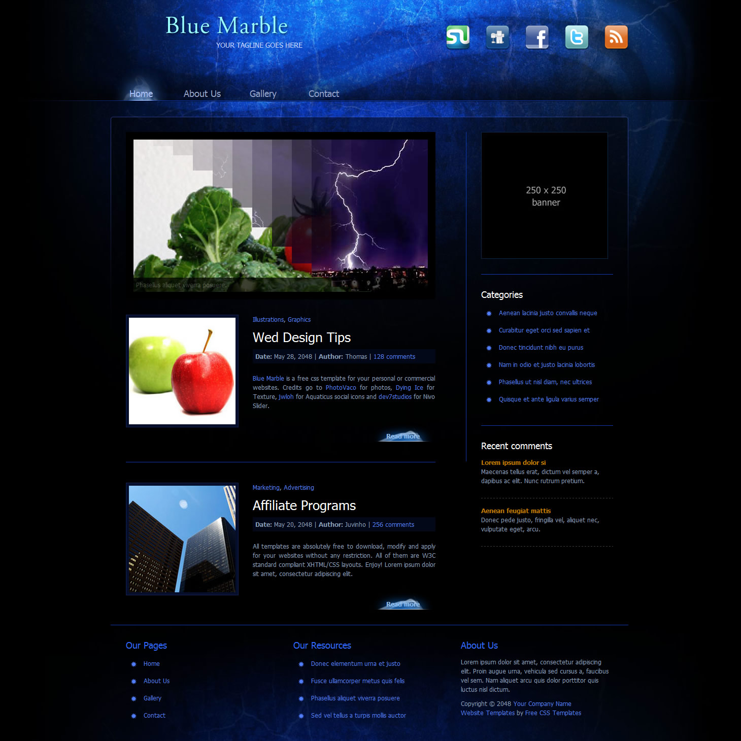 websites templete