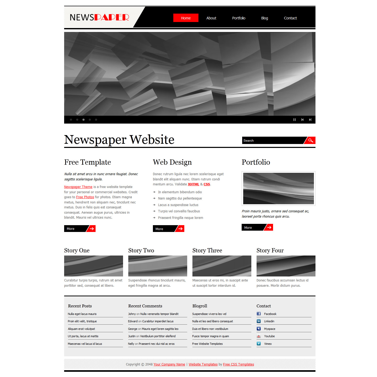 3 column website templates