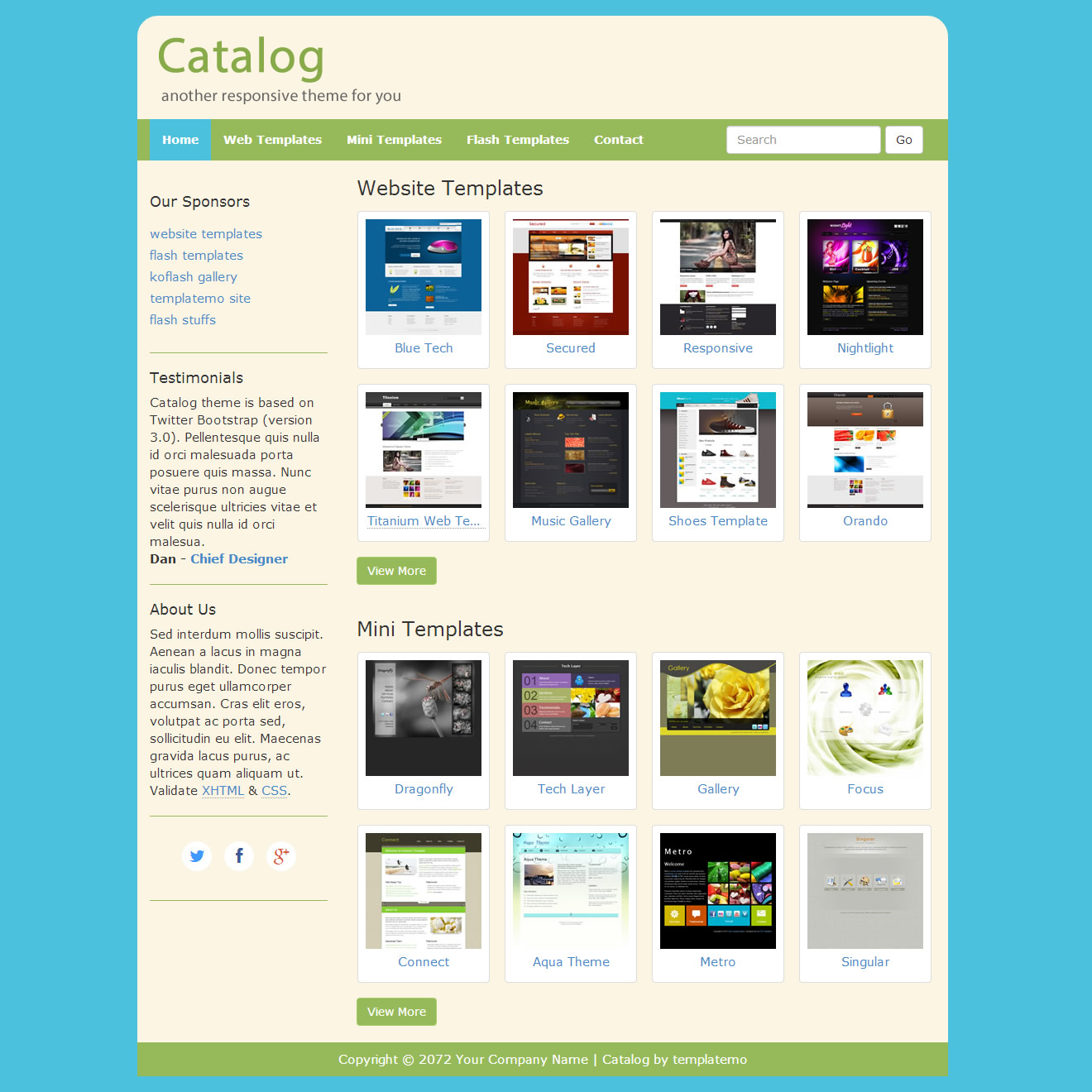 catalog website templates by templatemo
