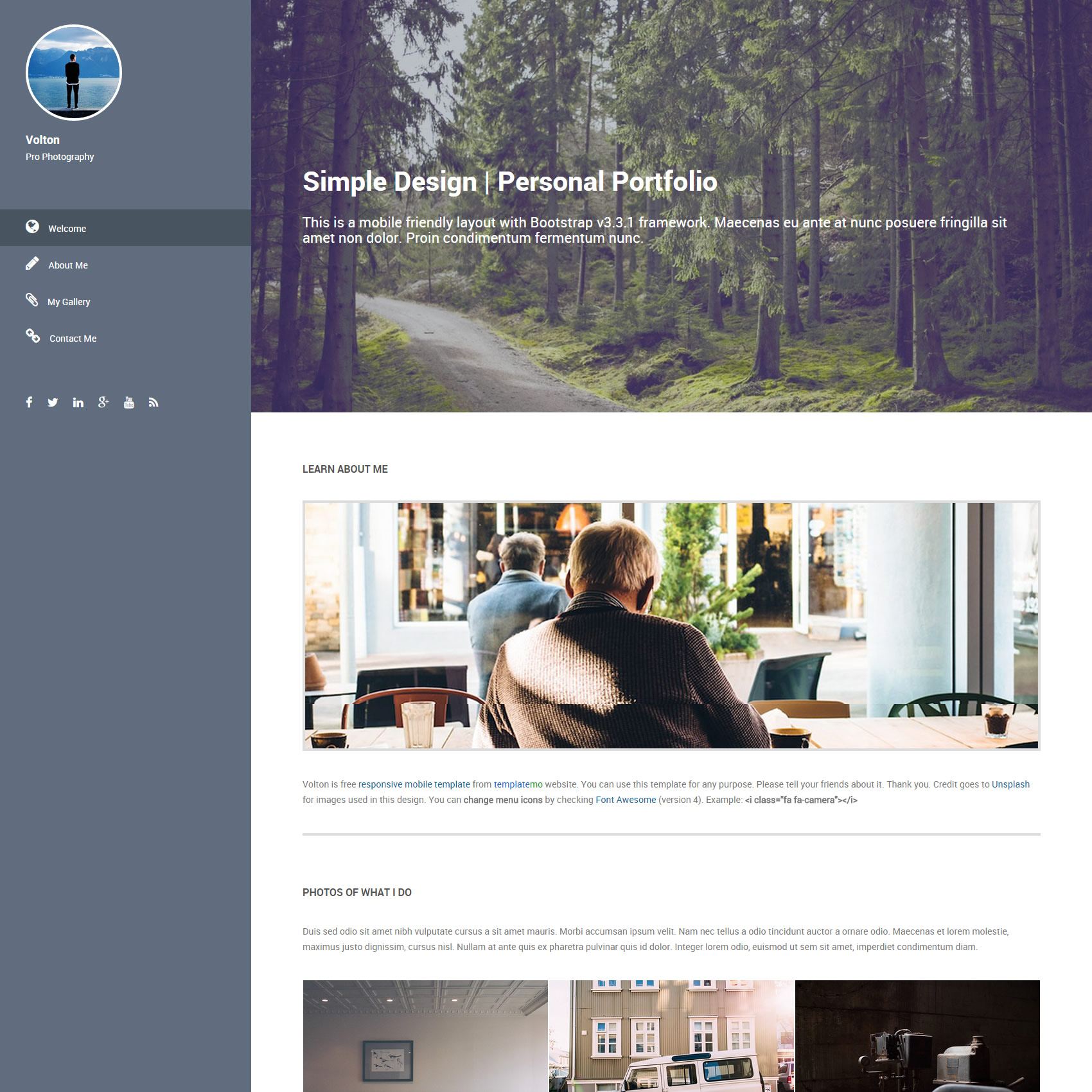 free menu layout
