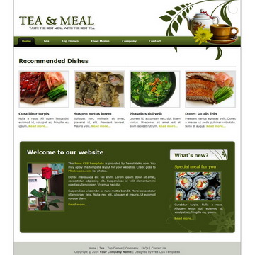 Tea And Meal Template